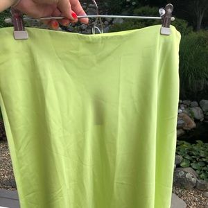 J crew key lime slip skirt